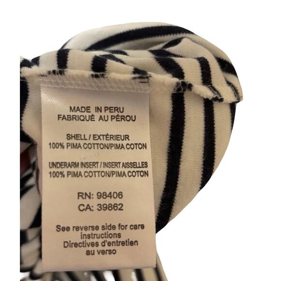 Theory Caneil Striped Pima Cotton Midi Dress | Sleeveless Soft Knit | Size M - Picture 9 of 9